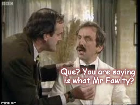 Manuel ~ You are saying is what Mr fawlty ~