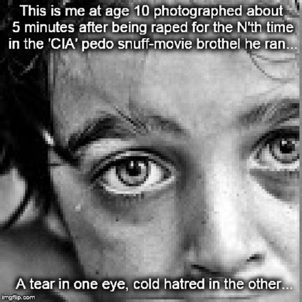 Me at age 10 ~ A tear in one eye ~ 600