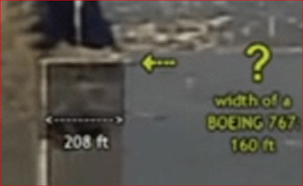 Width of Boeing 757 + Ball shot ~