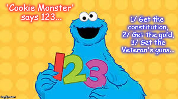 Cookie Monster 123 get the guns