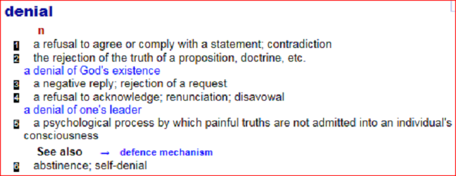 Denial meaning screenshot