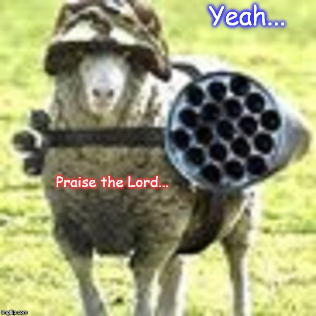 Sheep Yeah Praise the Lord