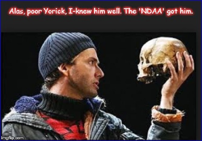 Alas poor Yorick ~ NDAA
