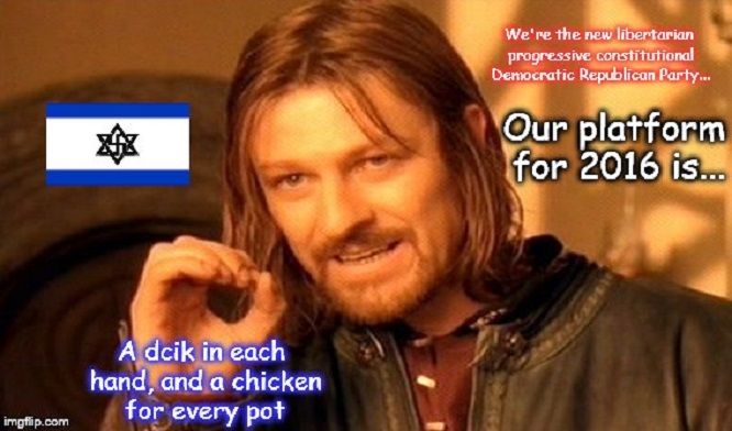 New Libertarian Constitutional Democratic Republican Party ~ A dcik in each hand