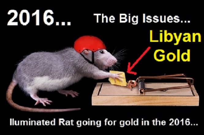 Rat Trap ~ Illuminated Rat going for Libyan Gold