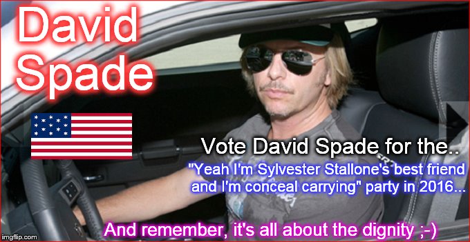 David Spade and Sylvester in 2016