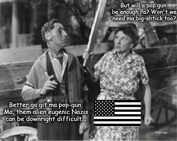 Ma und Pa Kettle prepare for war