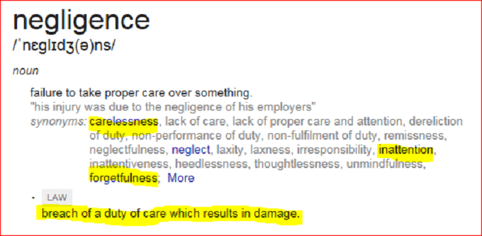 Negligence Meaning