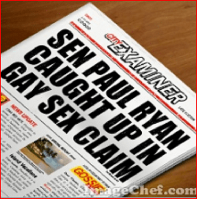 Sen Paul Ryan caught up in gay sex claim