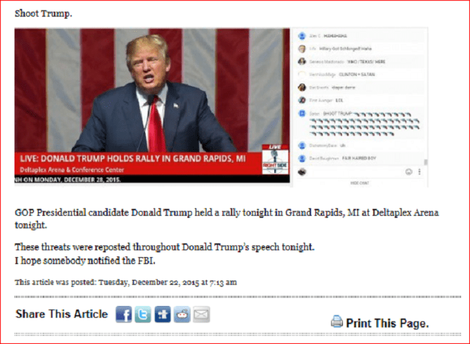 Shoot Trump Lower Portion Screenshot