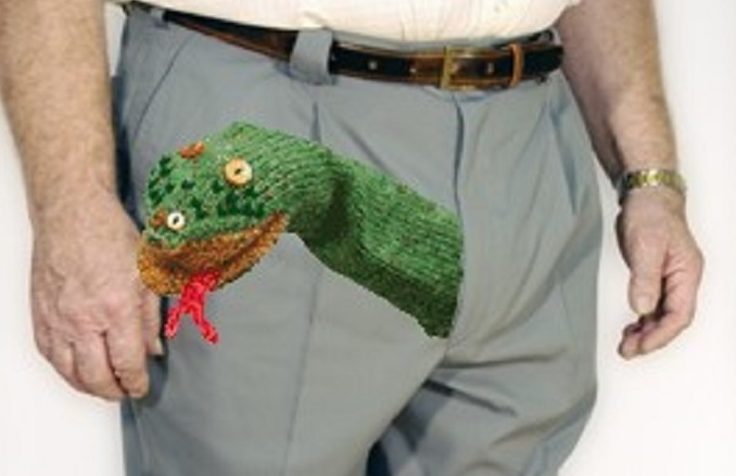Trouser Snake glove puppet crop