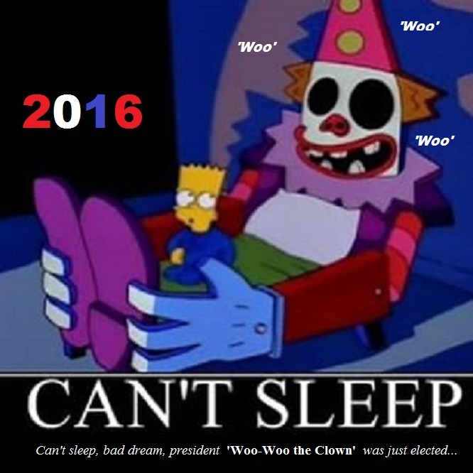 Bart and the Clown PRESIDENT WOO-WOO THE CLOWN extra woo