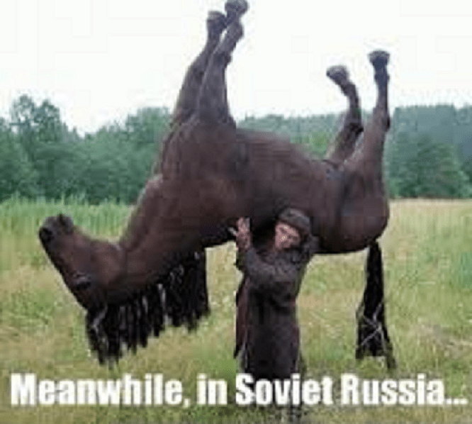 CRazy Russian lifting horse ~