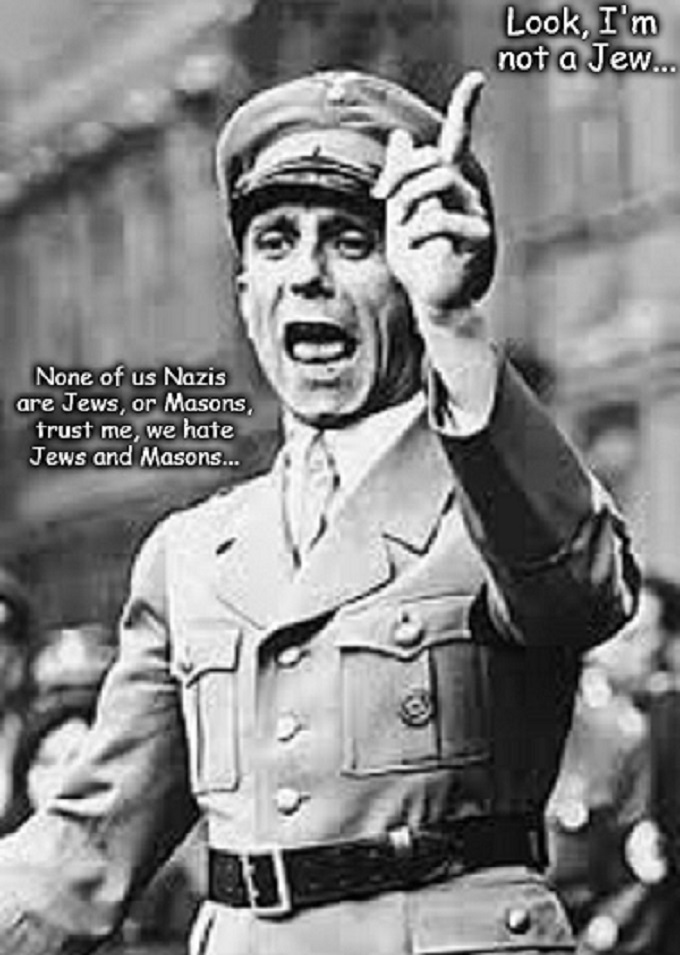 Goebbels not a Jew or Mason