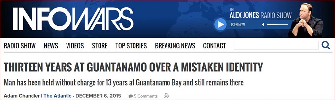 Infowars screenshot Guantanamo
