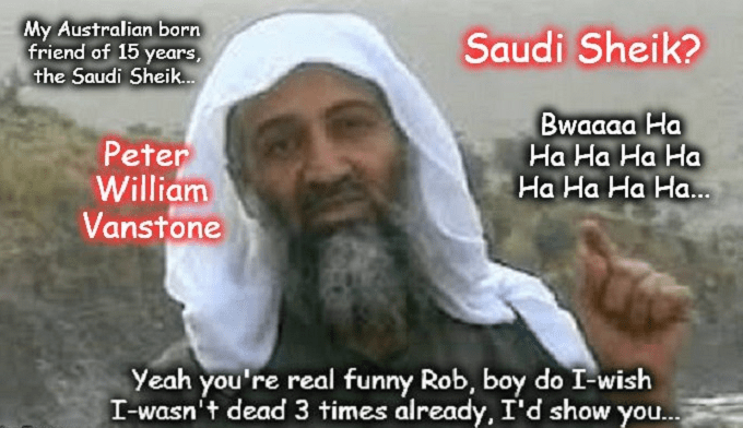 Peter Osama the Saudi Sheik Vanstone