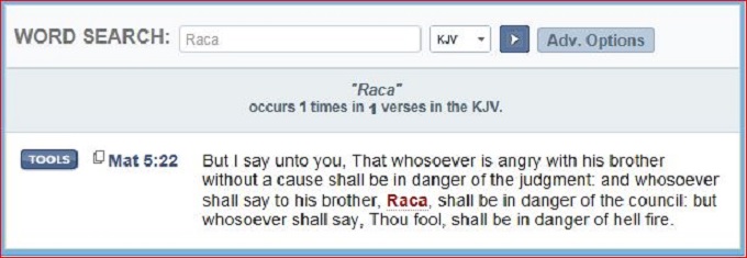Raca Mathew bible