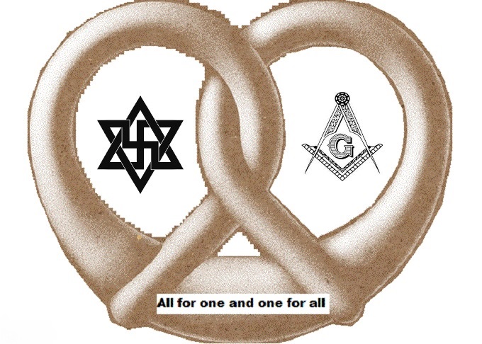 All for one and one for all Mason Nazi Pretzel