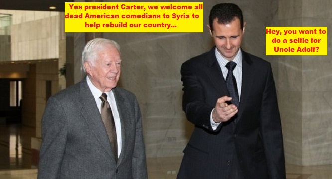 Carter and Assad dead American comedians
