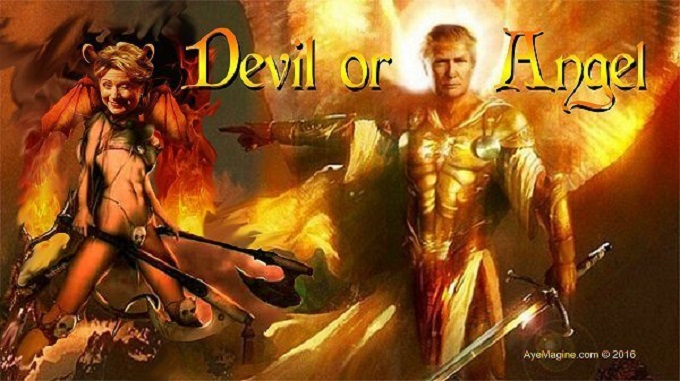 Devil or angel Hillary or Trump
