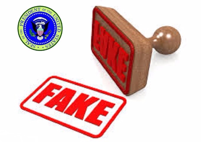 Fake with presidential seal