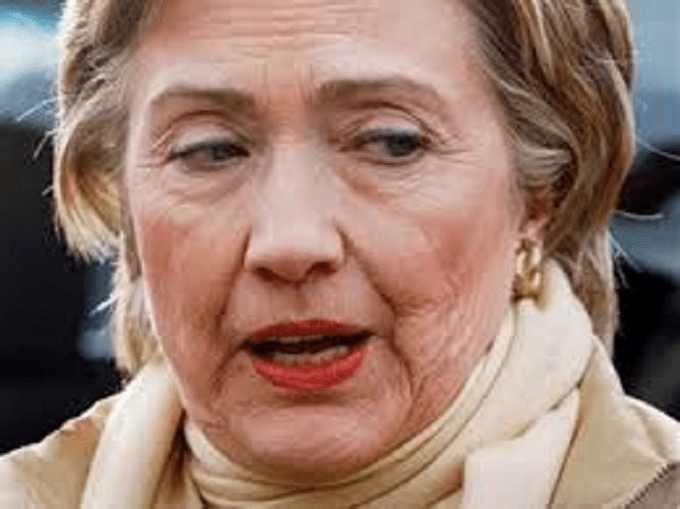 Hillary Clinton careworn