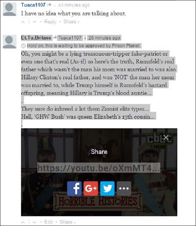 SCREENSHOT REJECTED COMMENT