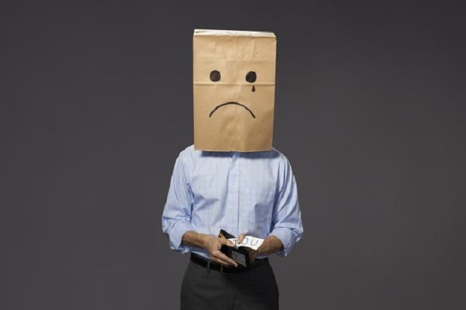 American bag over head