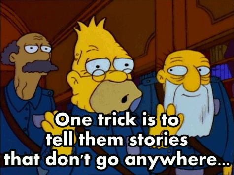 Simpson no story go nowhere giphy