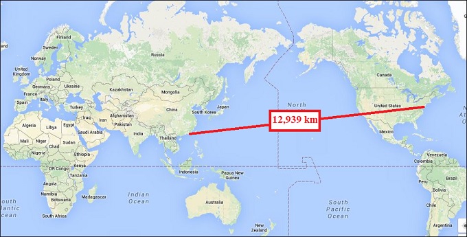 Hong Kong to New York