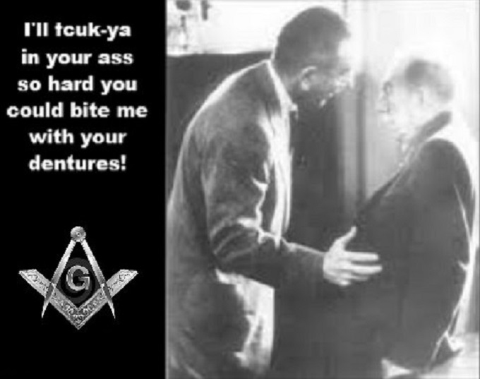 LBJ Fuck you dentures ass