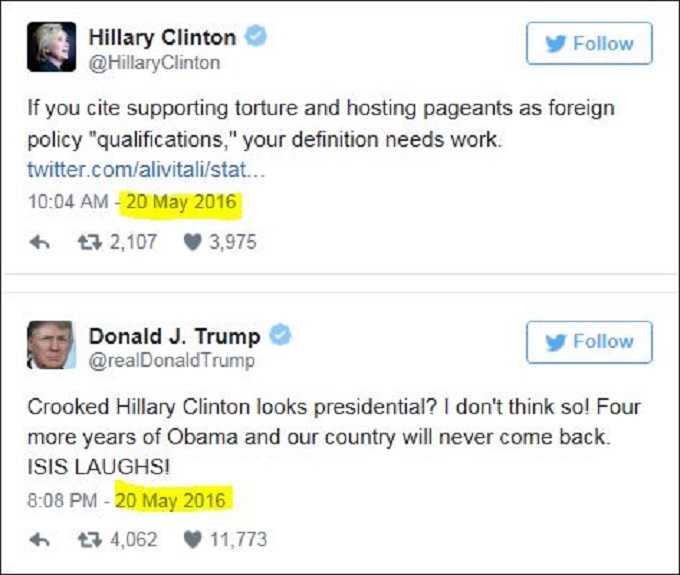 Trump Clinton Twitter PP bullshit