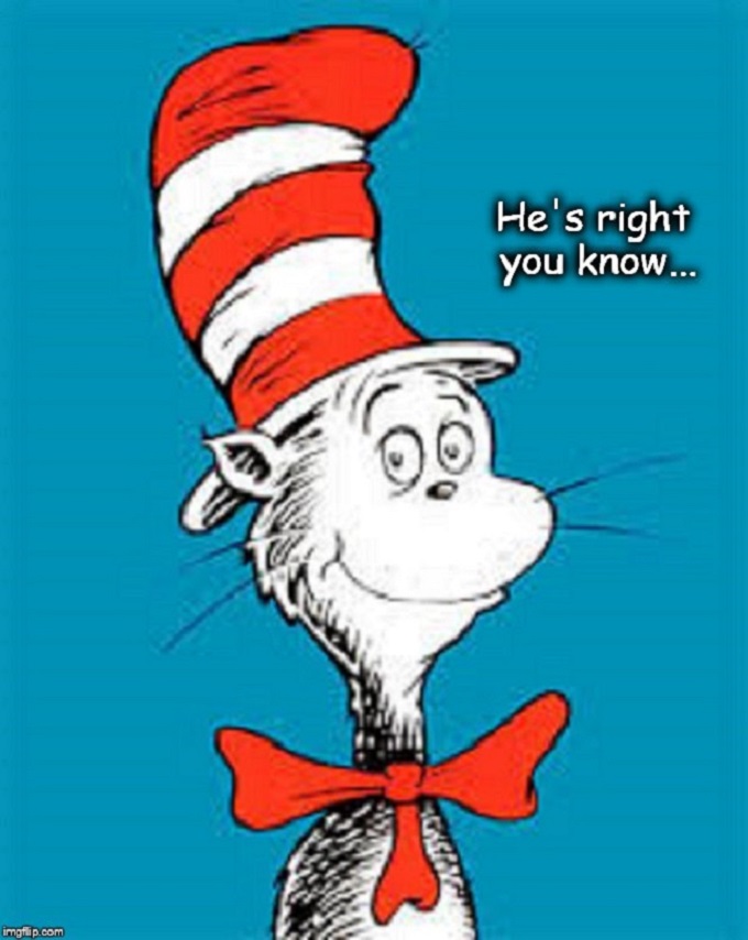 Zeus Seuss Cat ~ He's right