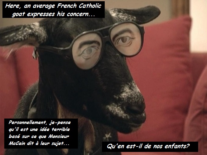 An average French Catholic goat