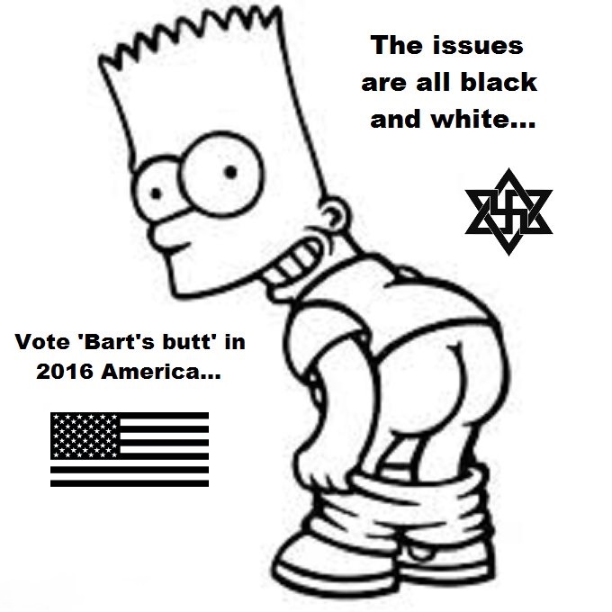 Bart's fascist little butt in 2016