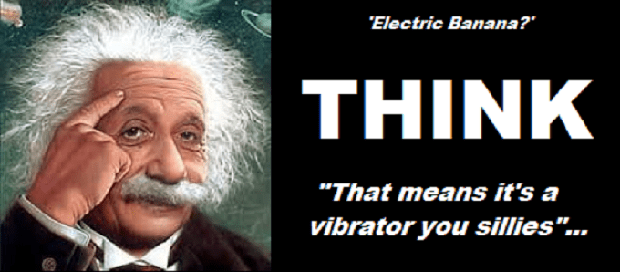 Einstein THINK electric banana vibrator