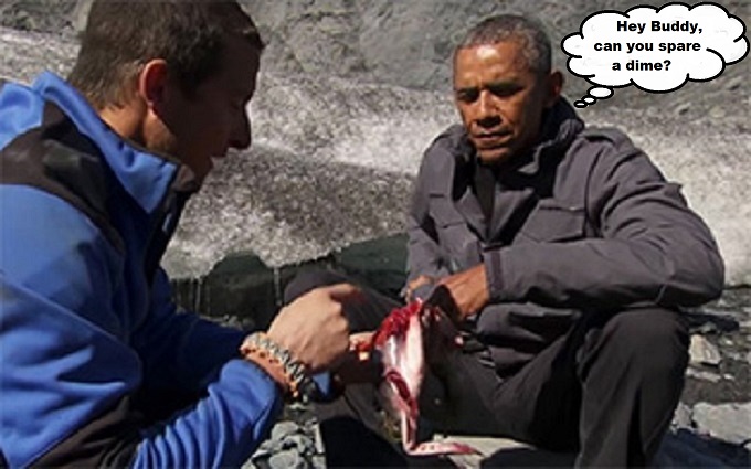 Obama bum hey buddy can you spare a dime