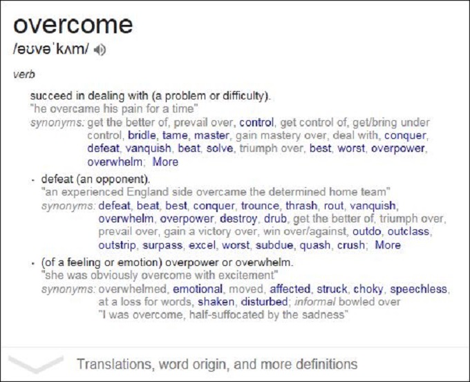 Overcome meaning
