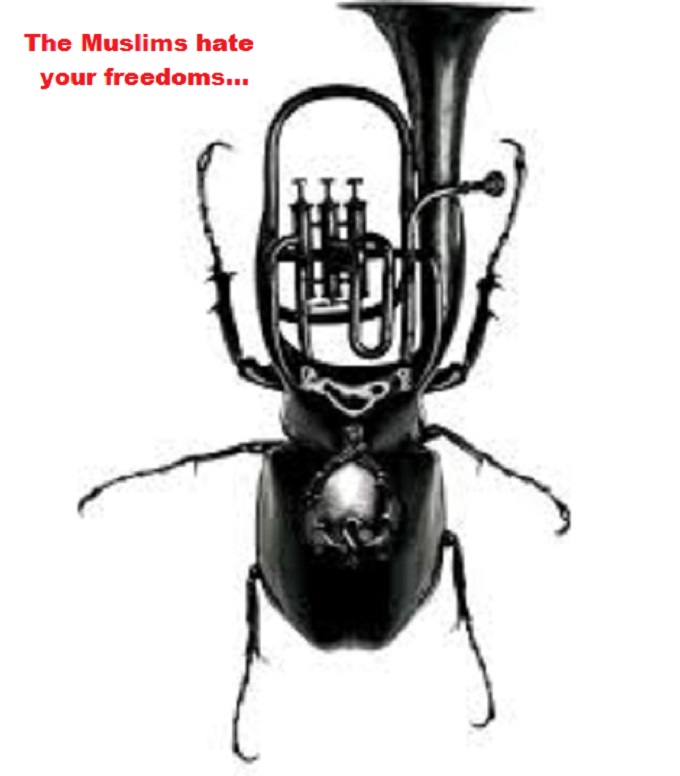 Sarcasm bug Muslims hate your freedoms