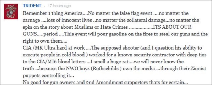 Trident fake shooting gun comment 13 June PP