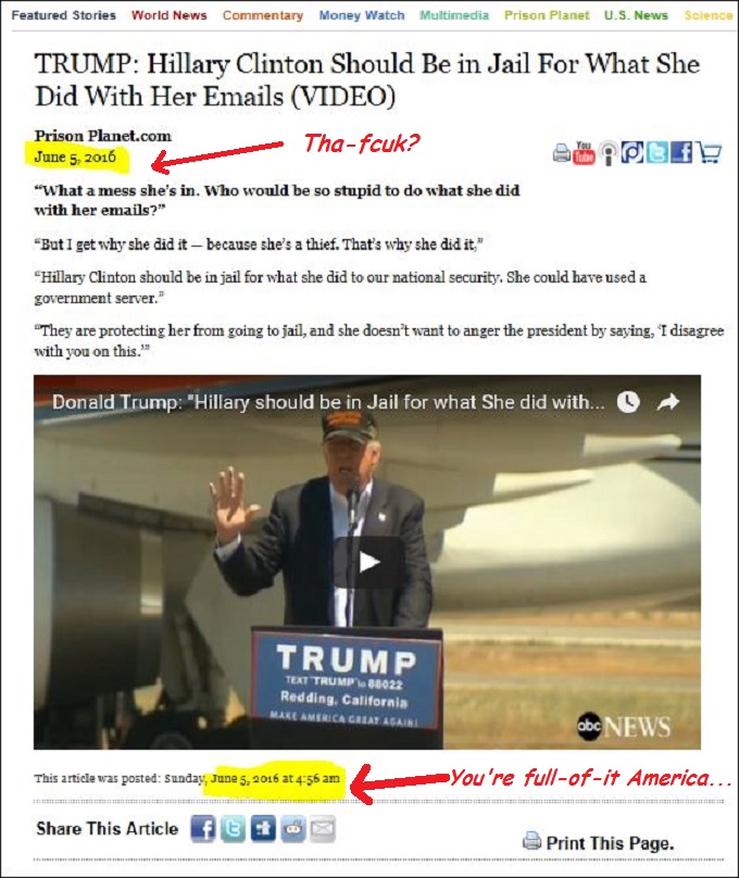 Trump Hillary Jail Psy Op June 5th