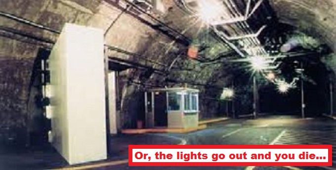 Underground bunker lights go out and you die