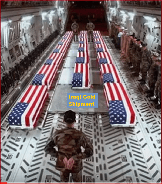US Military coffins Iraqi Gold shipment 550