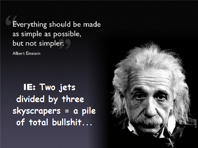 Albert Einstein Simple as possible IE Total bullshit