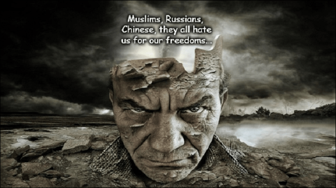 Muslims Russians Chinese hate our freedoms ~ Absurd mind