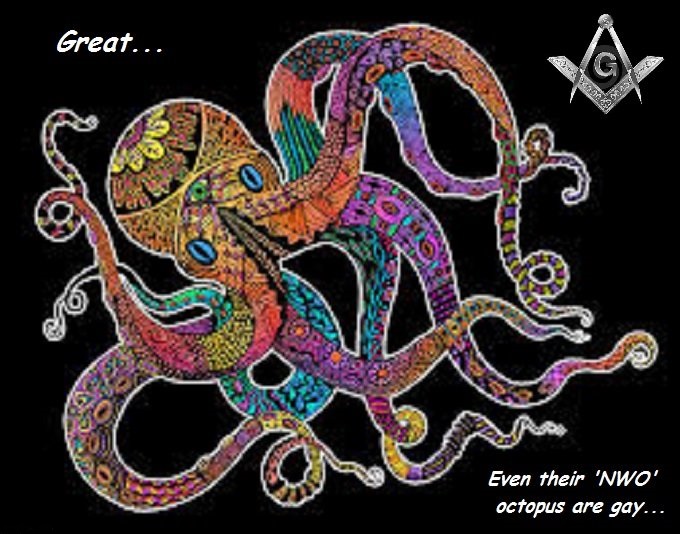 NWO rainbow octopus gay Mason