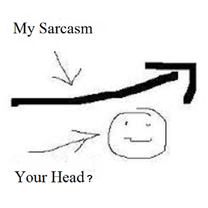 Over your head ~ MY BIG SARCASM BUG