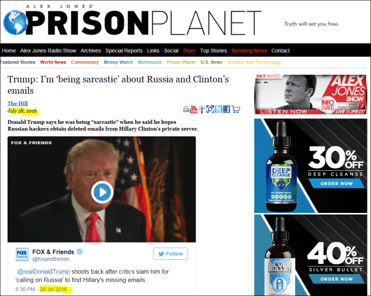 Trump Russia Hillary's Emails PP