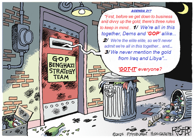 Benghazi GOP Gold Cartoon