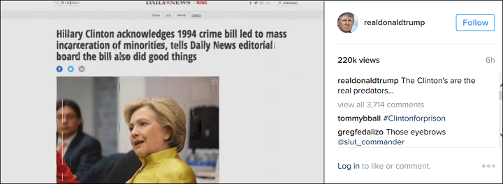 Hillary Clinton crime bill real Donald Trump